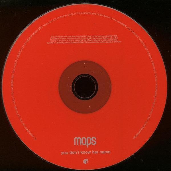 Maps : You Don't Know Her Name (CD, Single, Promo)