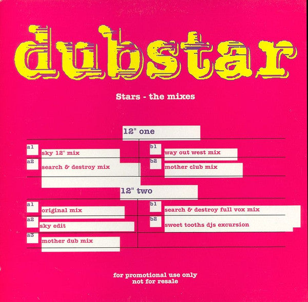 Dubstar (2) : Stars - The Mixes (12", Promo + 12", Promo)