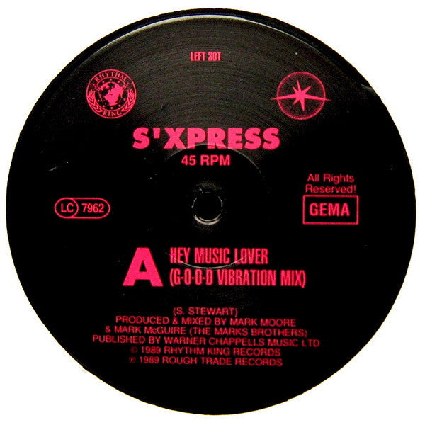 S'Express : Hey Music Lover (12")