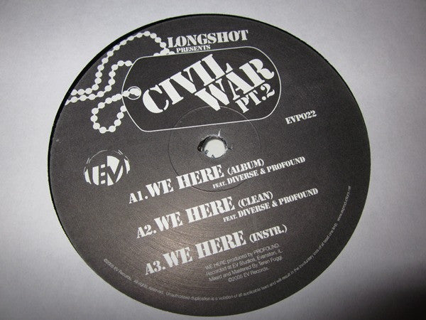 Longshot : We Here / Powerful Gun (Remix) (12")