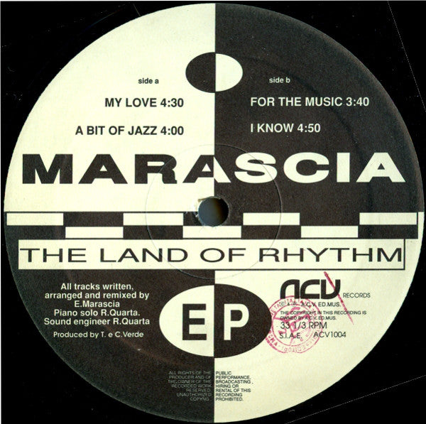 Marascia : The Land Of Rhythm EP (12", EP)