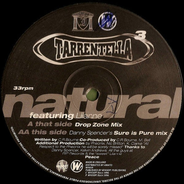 Tarrentella featuring Liianne : Natural (12")