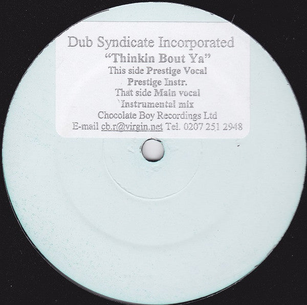 Dub Syndicate Productions : Thinkin Bout Ya (12", Sti)
