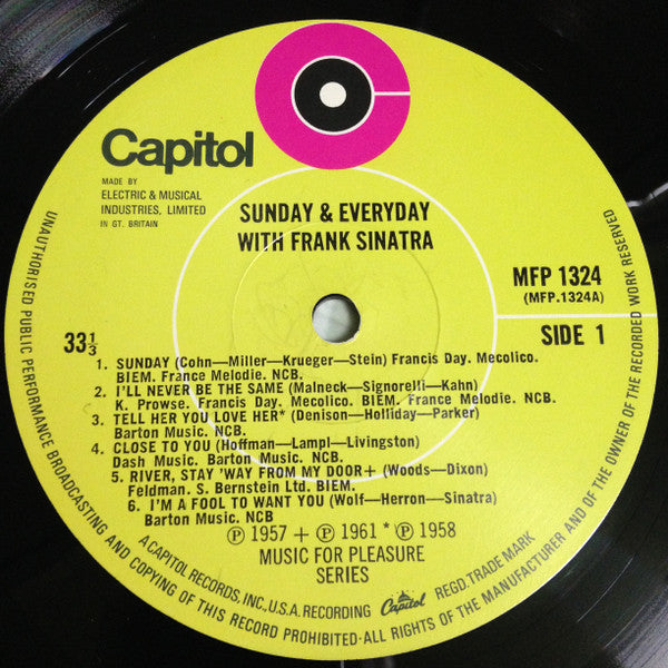 Frank Sinatra : Sunday And Everyday With Frank Sinatra (LP, Comp)