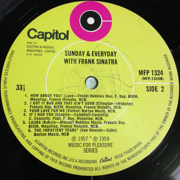 Frank Sinatra : Sunday And Everyday With Frank Sinatra (LP, Comp)