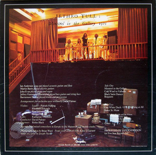 Jethro Tull : Minstrel In The Gallery (LP, Album)