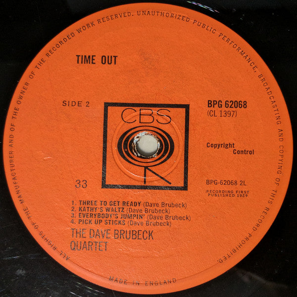 The Dave Brubeck Quartet : Time Out (LP, Album, Mono)