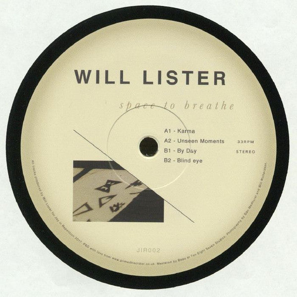 Will Lister : Space To Breathe (12")