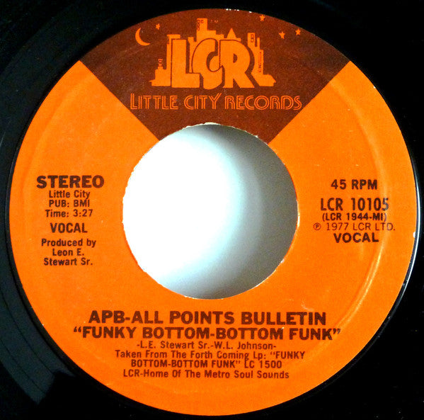 All Points Bulletin Band : Funky Bottom-Bottom Funk / Astro-Ride (7", Styrene)