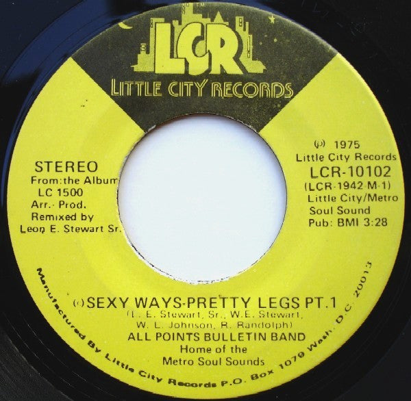 All Points Bulletin Band : Sexy Ways-Pretty Legs (7")