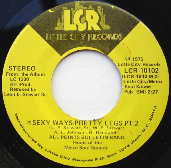 All Points Bulletin Band : Sexy Ways-Pretty Legs (7")