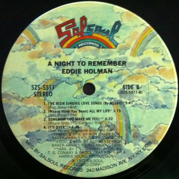 Eddie Holman : A Night To Remember (LP, Album, Ter)