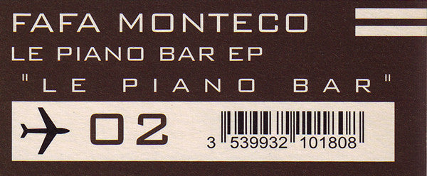 Fafa Monteco : Le Piano Bar EP (12", EP)