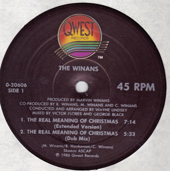 The Winans : The Real Meaning Of Christmas (12")