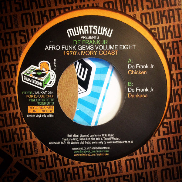De Frank Kakrah : Afro Funk Gems Volume Eight (1970's Ivory Coast) (7", Single, Ltd)