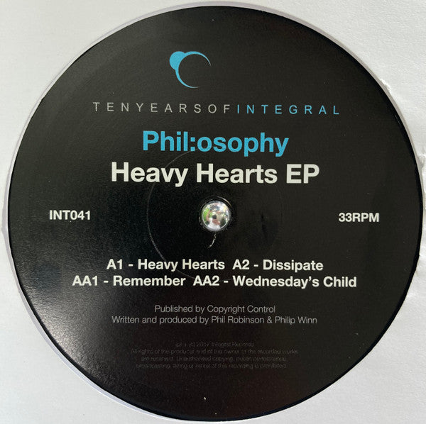 Phil:osophy : Heavy Hearts EP (12", EP)