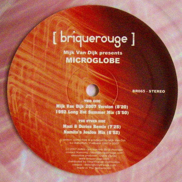 Mijk Van Dijk Presents Microglobe : High On Hope (12", Ltd, Cle)