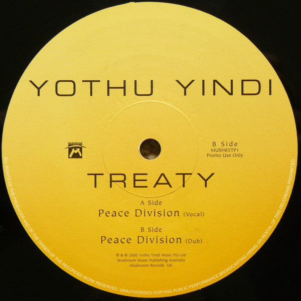 Yothu Yindi : Treaty (Peace Division Remixes) (12", Promo)