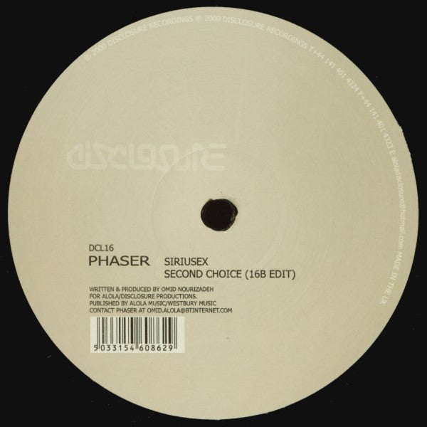 Phaser : Siriusex (12")