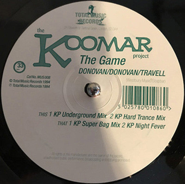 The Koomar Project : The Game (12")