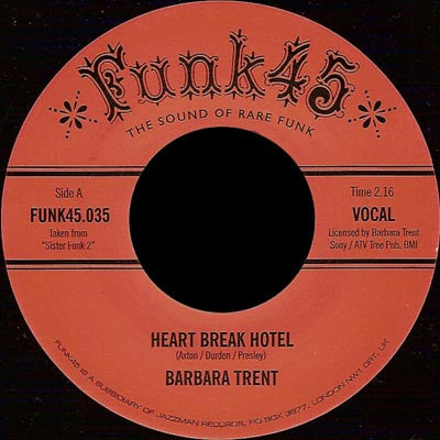 Barbara Trent / Richi Corbin Trio : Heart Break Hotel / A Woman Was Made For A Man (7", Single)