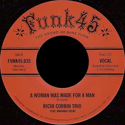 Barbara Trent / Richi Corbin Trio : Heart Break Hotel / A Woman Was Made For A Man (7", Single)