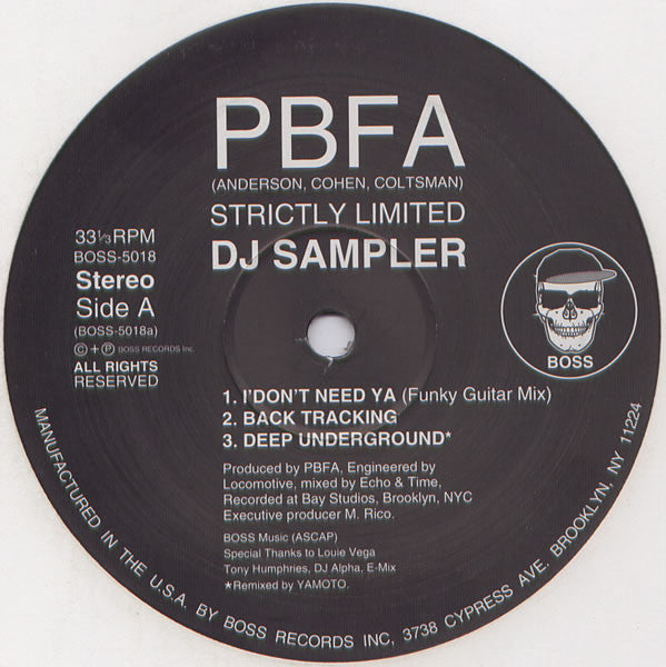 PBFA : Strictly Limited DJ Sampler (12")