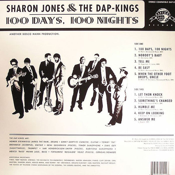 Sharon Jones & The Dap-Kings : 100 Days, 100 Nights (LP, Album)