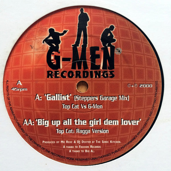 Top Cat Vs. G-Men (2) : Gallist (Steppers Garage Mix) (12")