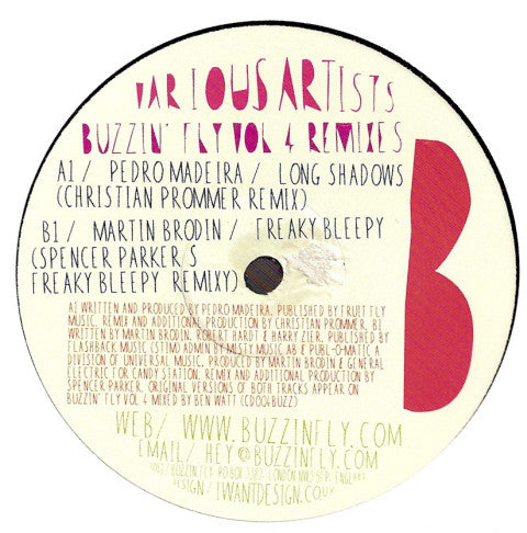 Pedro Madeira / Martin Brodin : Buzzin' Fly Vol 4 Remixes (12")