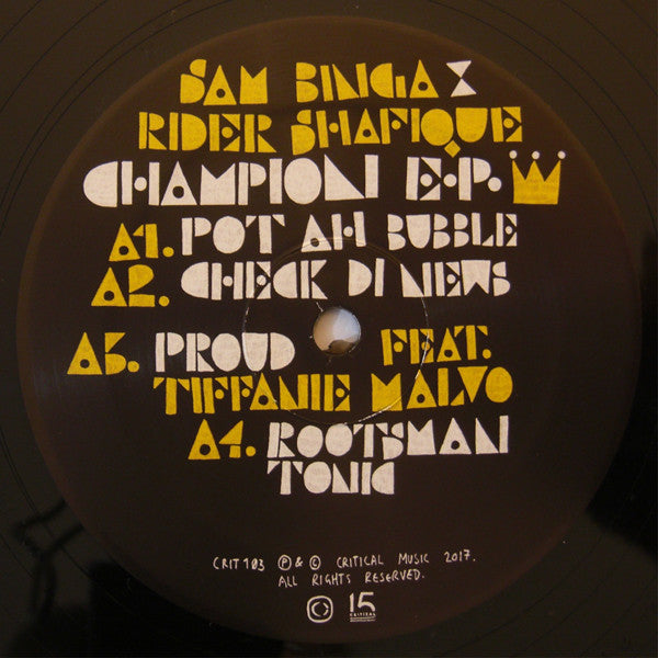 Sam Binga & Rider Shafique : Champion EP (12", EP)