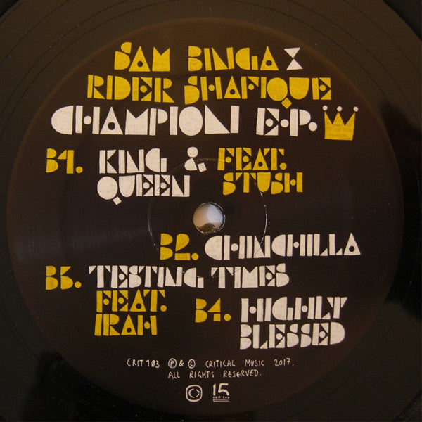 Sam Binga & Rider Shafique : Champion EP (12", EP)