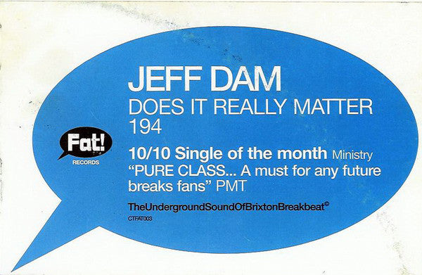 Jeff Dam : Does It Really Matter / 194 (12")