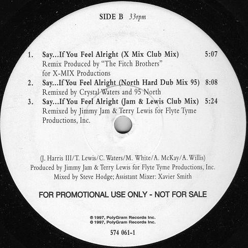 Crystal Waters : Say... If You Feel Alright (12", Promo)