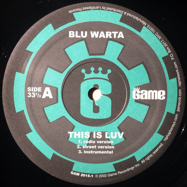 Blu Warta : This Is Luv (12")