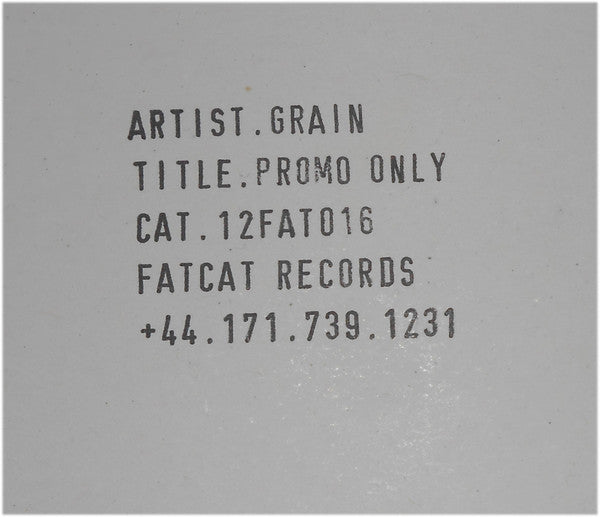 Grain : Untitled (12", Promo, W/Lbl)