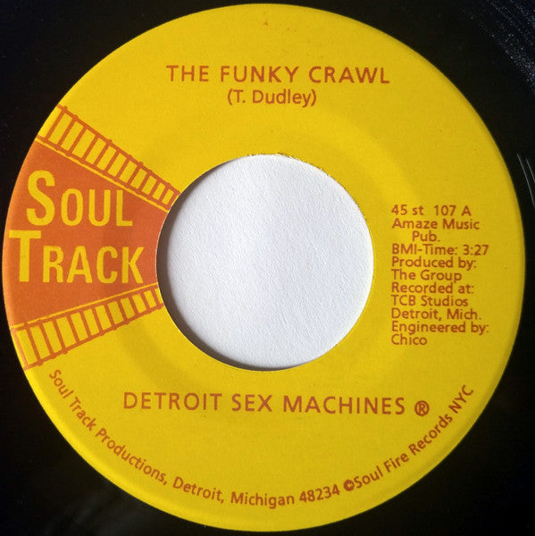 The Detroit Sex Machines : The Funky Crawl / Rap It Together (7", Single, RE)