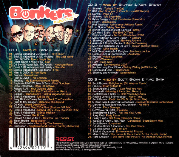 Brisk & Ham, Sharkey, Kevin Energy, Marc Smith vs. Scott Brown : Bonkers #17: Rebooted (3xCD, Comp, Mixed)