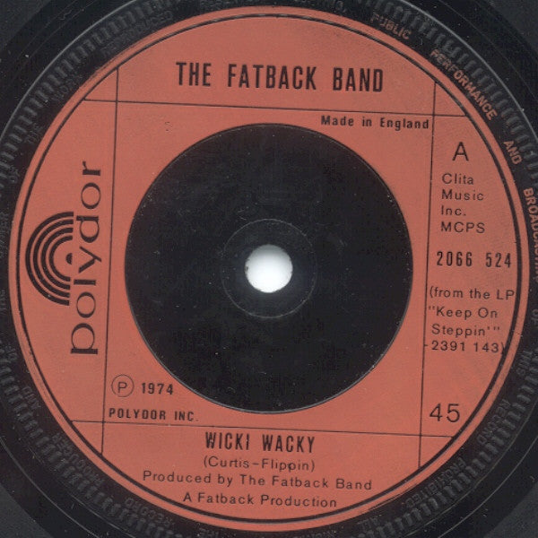 The Fatback Band : Wicki Wacky (7", Single)