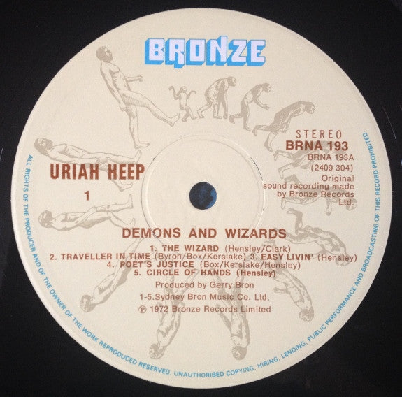 Uriah Heep : Demons And Wizards (LP, Album, RE, Gat)