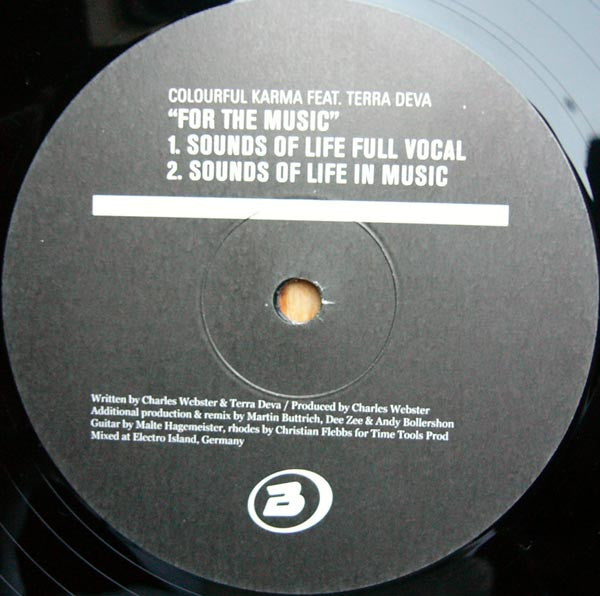 Colourful Karma Featuring Terra Deva : For The Music (12")