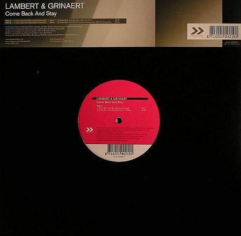 Lambert* & Grinaert* : Come Back And Stay (12")