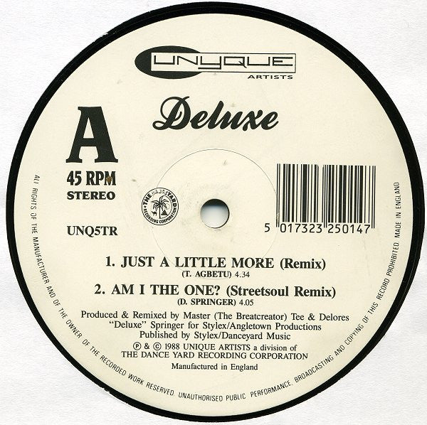 Deluxe (2) : Just A Little More (Remix) (12")