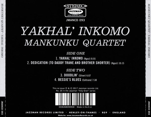 Mankunku Quartet : Yakhal' Inkomo (CD, Album, RE)