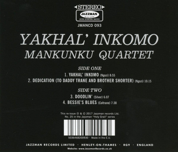 Mankunku Quartet : Yakhal' Inkomo (CD, Album, RE)