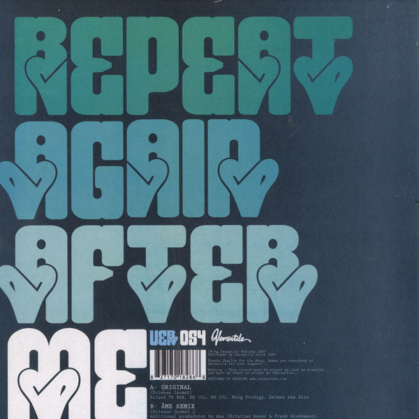 Etienne Jaumet : Repeat Again After Me (12")