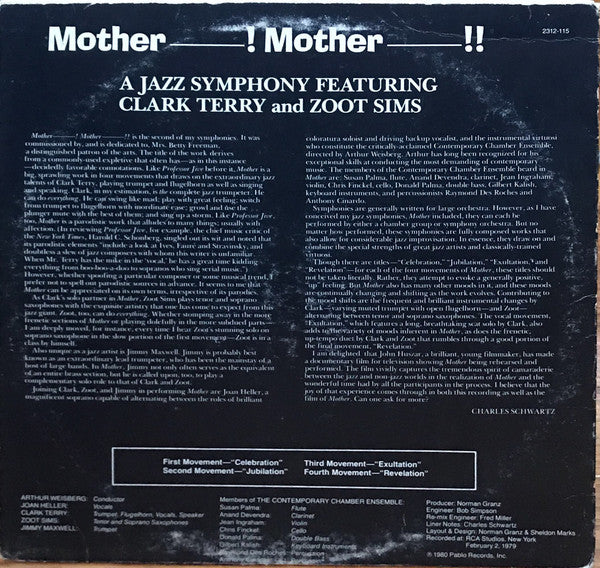 Clark Terry And Zoot Sims : Mother------! Mother -----------!! A Jazz Symphony (LP, Album)