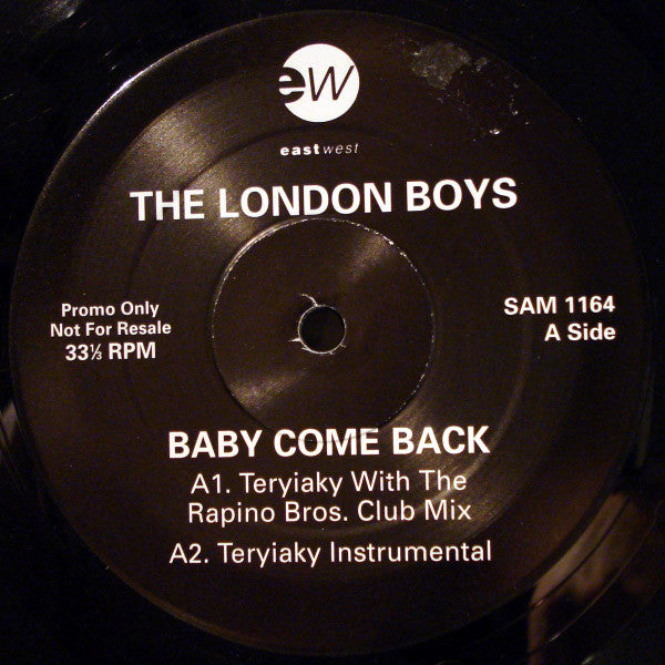 London Boys : Baby Come Back (12", Promo)