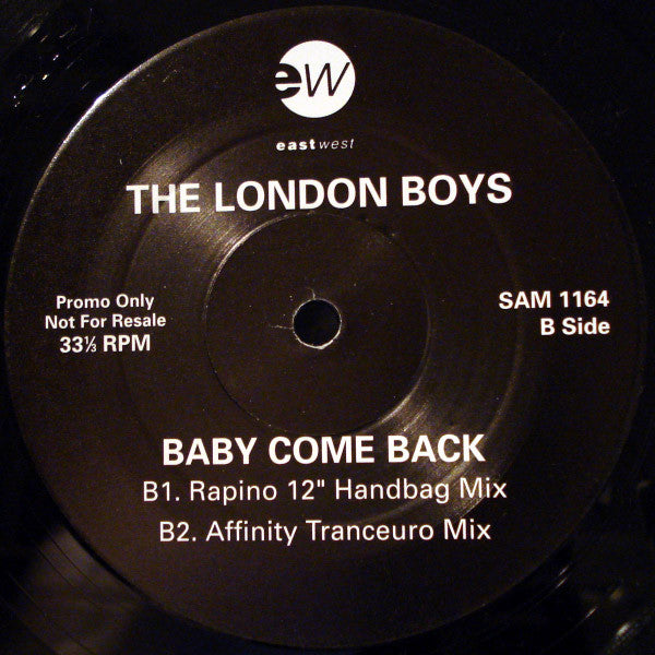 London Boys : Baby Come Back (12", Promo)