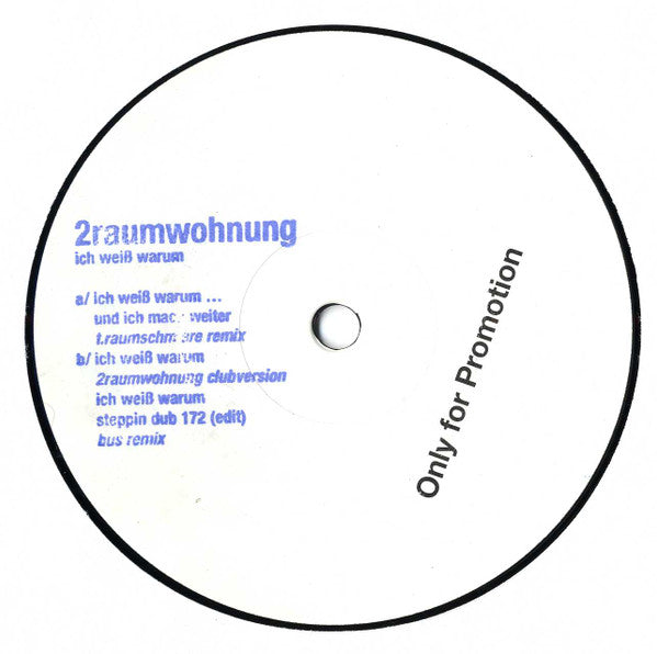 2raumwohnung : Ich Weiß Warum (12", Promo, W/Lbl)